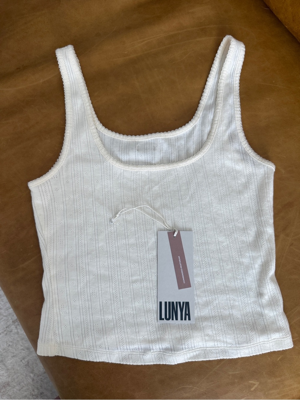 Lunya Pointelle tank sz XS
